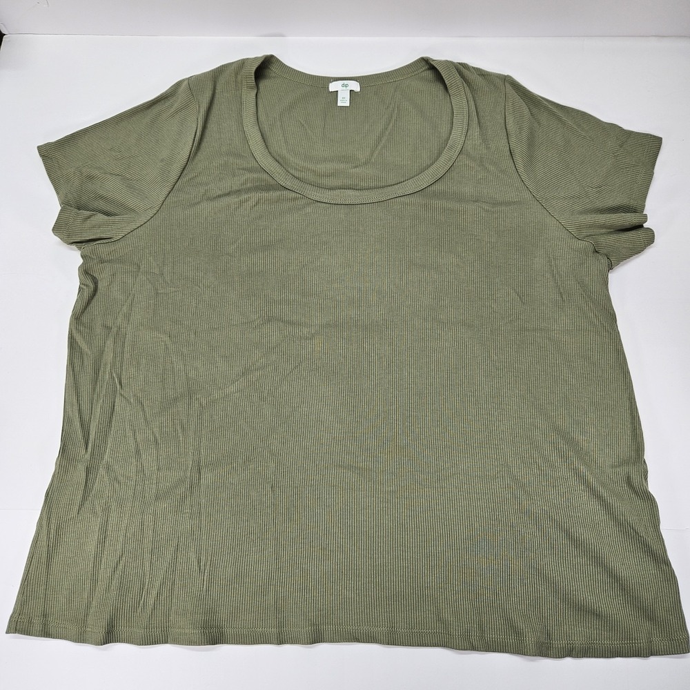 Dip T-Shirt Women's Size 3X‎ Pale Green Solid Basic Casual Top New Without Tags